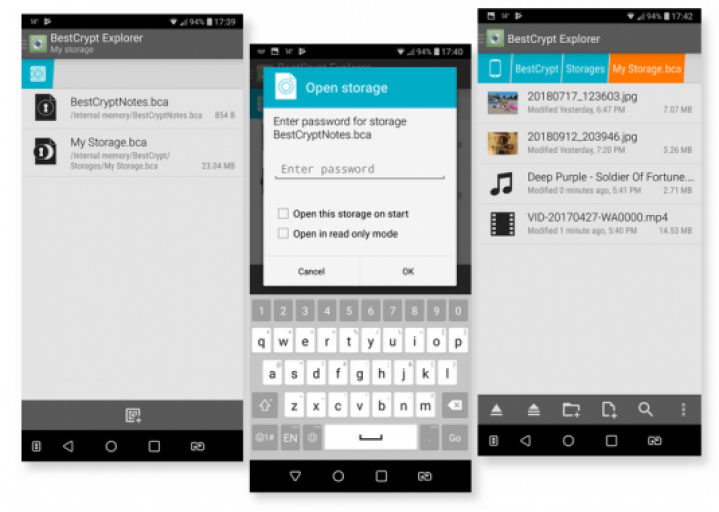 Manage files and folders and protect data on your Android device with strong encryption.