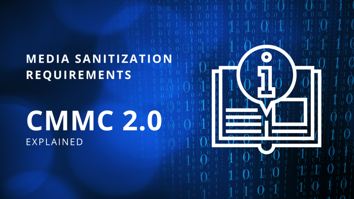 Banner for blog explaining the CMMC 2.0 levels for media sanitization requirements